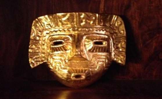 Annonce occasion, vente ou achat 'Masque Inca recouvert d\'or 24 carrats'