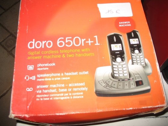 Annonce occasion, vente ou achat 'LOT 2 TELEPHONES SANS FILS DORO 650R+1'