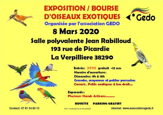 Annonce occasion, vente ou achat 'Exposition Bourse aux oiseaux'