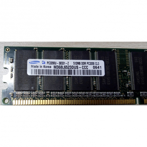 Annonce occasion, vente ou achat 'Barrette RAM SAMSUNG 512MB DDR PC3200U-3'