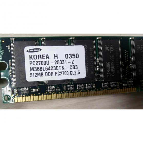 Annonce occasion, vente ou achat 'Barrette RAM SAMSUNG 512MB DDR PC2700U-2'