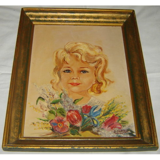 Annonce occasion, vente ou achat 'Tableau ancien portrait fille sign'