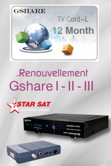 Annonce occasion, vente ou achat 'Abonnement G-share Starsat officiel'