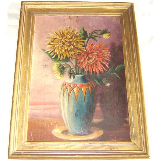 Annonce occasion, vente ou achat 'tableau ancien peinture fleur'