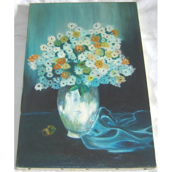 Annonce occasion, vente ou achat 'Tableau ancien peinture fleurs sign'