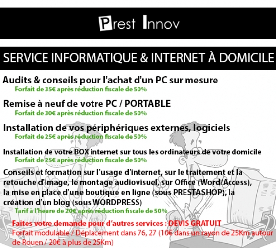 Service Informatique/Internet à domicile