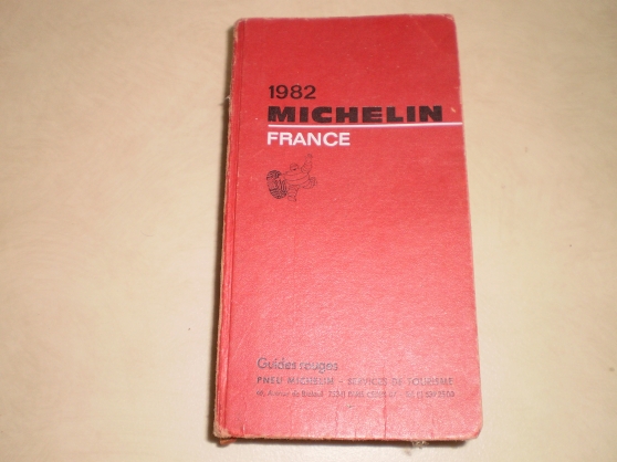Annonce occasion, vente ou achat 'livre guide rouge michelin 1982'