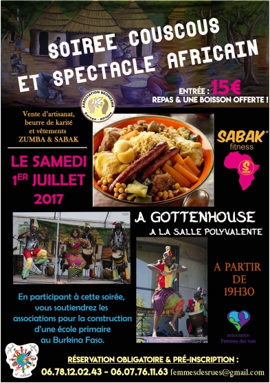 Annonce occasion, vente ou achat 'Soire couscous et spectacle africain'