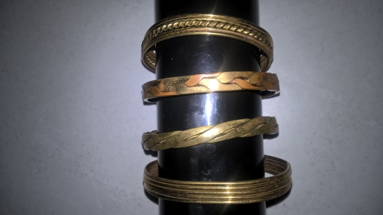 lots de 4 bracelets en cuivre