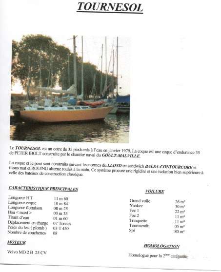 bateau voilier 35 Pieds