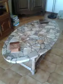 Table de salon en aragonite