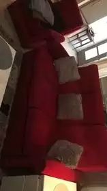 Canapé lit rouge
