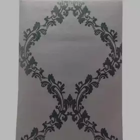intissé papier peint damassé noir