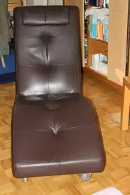 chaise longue en cuir
