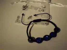 bracelet shamballa bleu marine [NEUF]