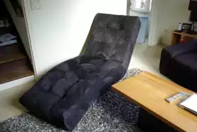 Fauteuil chaise longue noire