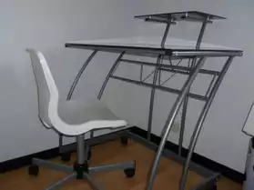bureau noir + chaise