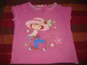 tee shirt 2 ans "charlotte aux fraises"