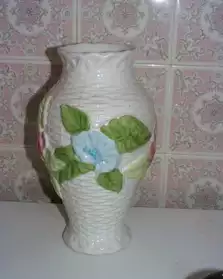 Vase en faience 28cm de haut