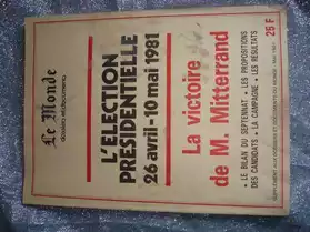Le Monde, élection de MITTERRAND en 1981