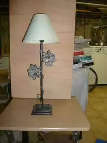 Lampe en Bronze feuilles de vigne