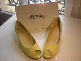 Escarpins compensés jaune Flip Flop