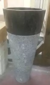 Vasque colonne en pierre naturelle