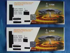 2 Billets Europa League Finale Lyon 2018