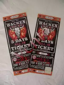 2 Ticket Wacken Open Air WOA Heavy Metal