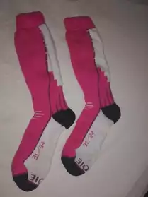 Chaussettes chaudes hiver ski fille rose