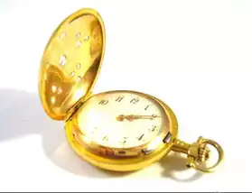Antique gold pocket watch with diamonds