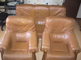 ensemble canapé + 2 fauteuils