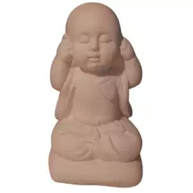 Bouddha assis en plâtre, résine, ciment.