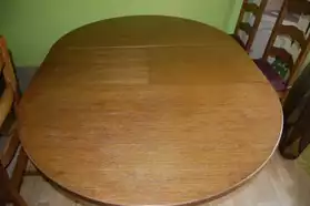 Table en chêne +chaises