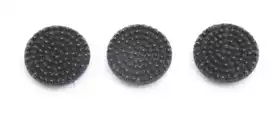 3 boutons anciens noirs picots en relief