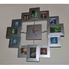 Pendule horloge quartz murale cadres pho