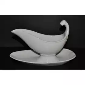 Saucière porcelaine blanche de Paris