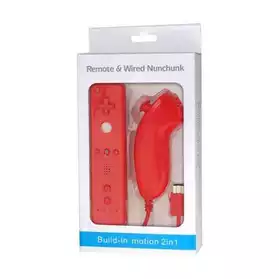Manette Wiimote Rouge - Nunchunk
