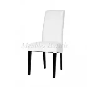 Chaise design ADRIA coloris blanc/noir