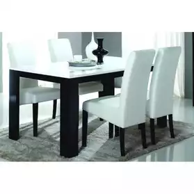 Table repas 160 design PISA noir et blan