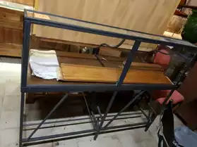 Table bois et fer forgé