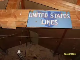 Paquebot united states plaque de train