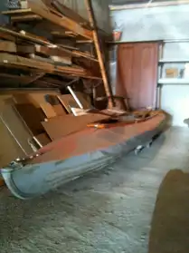 canoe en bois ancien