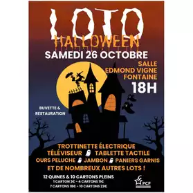 LOTO Halloween, samedi 26 Octobre 2024,