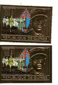 TIMBRES DORES CHARLES DE GAULLE