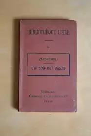 L'Origine Du Langage par Zaborowski 1879