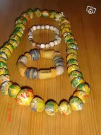 Un colier africain + 2 bracelets TOGO