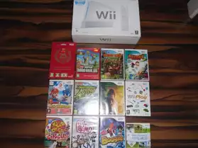 Console Wii + 11 Jeux Wii + Accessoires