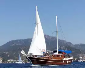 Yacht en bois de 24 m avec pavillion CEE