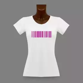 T-Shirt Slim Code-barre "Coeur libre"